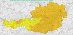 Eine Störungszone bringt Starkregen und Sturm in die Steiermark. © Geosphere Austria